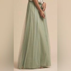 Jenny Yoo Louise Tulle Skirt in Sea Glass